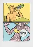 Conrad Botes and Anton Kannemeyer, Bitter Komix, screenprint on paper