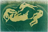 Cecil Skotnes, Woltemade's Eighth and Last Endeavour, number 13 from The White Monday Disaster portfolio, colour woodcut on paper
