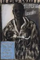 Leon Vermeulen, Shackled: The Last Hunger Strike in Hospital, pastel and charcoal on paper