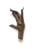 Sarel Petrus, Chicken Foot I, bronze with a brown patina