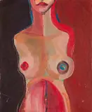 Louis Jansen van Vuuren, Nude III, oil on canvas sheet