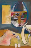 Speelman Mahlangu, Abstract Composition with Bird and Mask