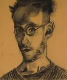 Andrew Putter, Self Portrait I, charcoal on paper