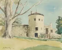 Old Provost, Grahamstown by Robert Broadley, watercolour on paper, sold Mar 2025