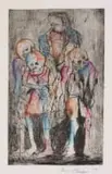 Eric Mbatha, Figures, mixed media on paper