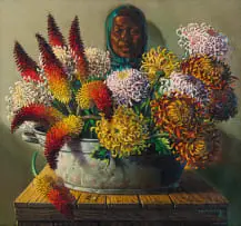 Vladimir Tretchikoff, Post Office Flower Seller, oil on canvas