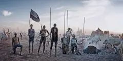 Jimmy Nelson, Laku, Mundari, Mayong, South Sudan, 2016, chromogenic print on aluminium