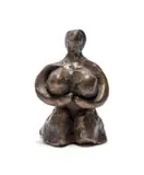 Walter Battiss, Standing Woman, bronze with verdigris patina