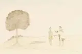 Jabulani Ntuli, One-sided Declaration of Affection, watercolour and pencil on paper