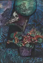 Anna Alcock, Henry Matisse Still Life, chine collé and linocut on paper