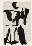 Universal Archive (Ref. 02) by William Kentridge, linocut printed on Shorter Oxford English Dictionary page, sold Dec 2024