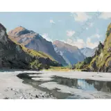 Douglas Badcock, Matukituki River - Mt Aspiring Station