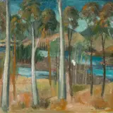 Gwen Knight, Coastal Landscape with Trees