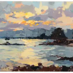 Gaston de Vel, Point Howard - Sunset - Wellington
