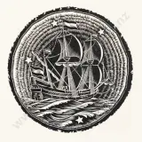 Ernest Mervyn Taylor, Untitled (Ship with Southern Cross)