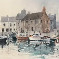 William Francis Moore, Misty Morning - Lerwick Harbour - Shetlands
