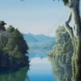 M E White, South Island Landscape