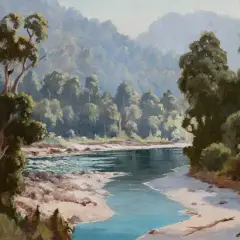 E B Lattey, Tauranga River - Urewera