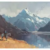 Peter Beadle, Gathering Storm - Mt Cook and Lake Pukaki