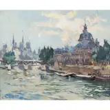 Gaston de Vel, The Seine River - Paris