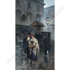 Theodor Josef Ethofer, Milanese Street Scene