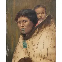 Vera Cummings, Portrait of a Maori Woman & Child