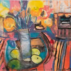 Anne Rush, Interior with Flowers