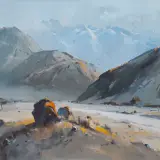 John Crump, The Kaikouras from Near Clarence