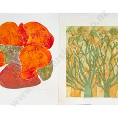Jean Johnston, Three Unframed Collographs