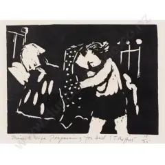 Trevor Moffitt, Miner's Wife Preparing for Bed