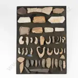 Forty-Six Assorted Stone & Bone Flakes, Points - Barbs & Fishhooks