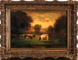 Jaap van Kregten, landschap met koeien