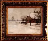 Willem Witjens, winterlandschap, Willem Witjens (1884 - 1962), olieverf op linnen, winterlandschap, 40x50cm