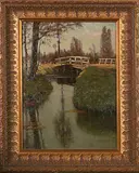 E. Rabbers, kanaal met brug, Rabbers (1875-1967), olieverf op doek, kanaal met brug 24,5x34cm