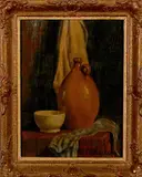 E. Rabbers, stilleven, Rabbers (1875-1967), olieverf op doek, stilleven 17x23cm
