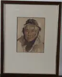 portret by onduidelijk gesig. portret van een vrouw Aquarel, Aquarel, onduidelijk gesig. portret van een vrouw, sold Sep 2009