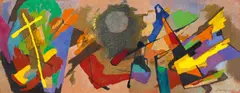 Wilhelm Imkamp, Ohne Titel, Mischtechnik auf Holz