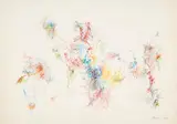 Bernard Schultze, Ohne Titel, Farbkreiden auf leichtem Karton