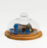 Dieter Roth, Blaue Käsewolke, Acryl und Schimmel auf Käsestücken