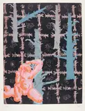 Jörg Immendorff, Ohne Titel, Farbserigrafie auf Hahnemühle (Wasserzeichen)