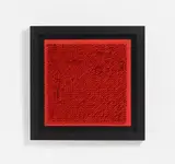 Tableau clous by Bernard Aubertin, 1970, nails, wood, paint, sold Nov 2015