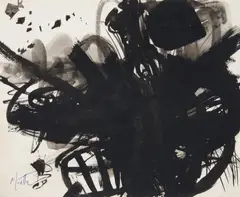 Jean Miotte, Ohne Titel, Tusche auf Velin