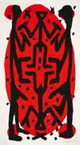 Ohne Titel by A. R. Penck, Farbserigrafie auf Hahnemühle (Wasserzeichen), sold Nov 2015