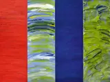 Winfred Gaul, "Malerei in 4 Phasen" (Nr. 10-03), Acryl auf vier aneinander montierten Leinwänden