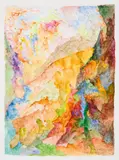 Bernard Schultze, "fast ein Gebirge", Aquarell auf leichtem Karton