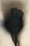 Otto Piene, "My black and brown", Mischtechnik (Feuergouache) auf Karton