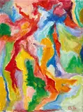 Bernard Schultze, "ohne Titel", Öl auf Leinwand