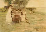 Wilhelm Schreuer, Mittagstafel am Rheinufer
