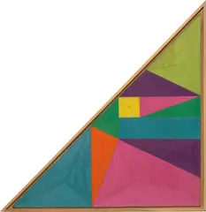 Eduardo Terrazas, 2.30, From the series "Tablas", 1972, wool yarn on wooden board covered with Campeche wax