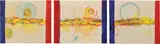 Three works: (i) Resting; (ii) Alighting; (iii) Hovering by R.A. Obe Sir Frank Bowling, 2010, each acrylic, oil and collage on canvas, offered May 2019